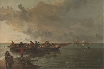 John Crome - A Barge with a Wounded Soldier - Google Art Project