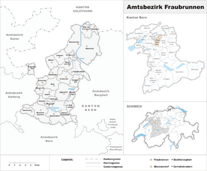 Location of Fraubrunnen District