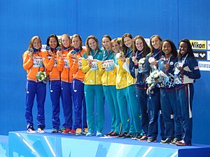Kazan 2015 - Victory Ceremony 4×100 metres freestyle relay W