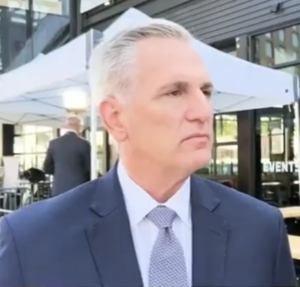 Kevin McCarthy speaking to VOA at 2024 RNC 11