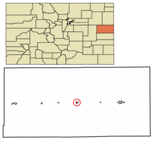 Location within Kit Carson County and Colorado