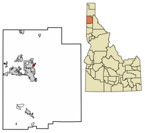 Location of Hayden Lake in Kootenai County, Idaho.