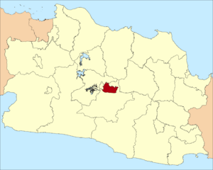 Location within West Java