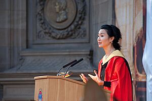 Maggie Cheung got an honorary doctorate from the University of Edinburgh