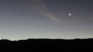 Mercury Venus Moon over San Jose 08 Jan 2024
