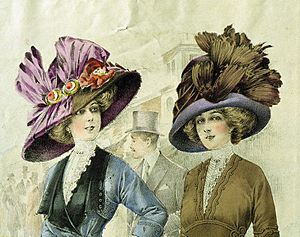 Mode. Hattar. Modeplansch från 1911 - Nordiska Museet - NMA.0033994