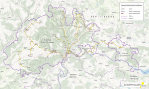 Netzplan Regionale Verkehrsbetriebe Schaffhausen RVSH 2024