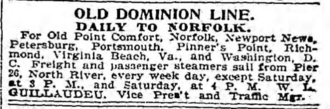 Old Dominion SS ad NY 1898