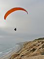 Paraglider ridge soaring at Torrey Pines