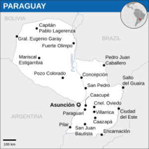 Paraguay - Location Map (2012) - PRY - UNOCHA