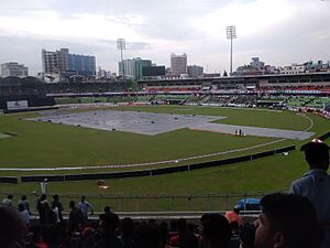 Play stopped due to rain in Sher-e-Bangla National Cricket Stadium, Mirpur