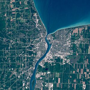 Port Huron-Sarnia by Sentinel-2 2022-08-13