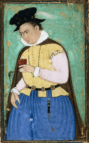 Portrait of a Portuguese gentleman drinking wine (c. 1600) - Indian, Mughal period