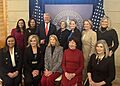 President Donald Trump with female Republican Senators