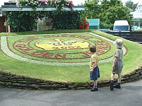 The Queen's Golden Jubilee Floral display at Stafford, 2002