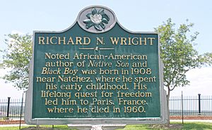 Richard Wright historical marker, Natchez, MS IMG 6941