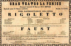 Rigoletto premiere poster