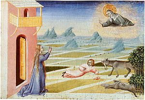 Saint-clare-of-assisi-saving-a-child-from-a-wolf--22241