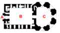 Sandsfoot Castle plan - labelled