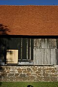 Section of the western side of the Harmondsworth Great Barn, July 2015