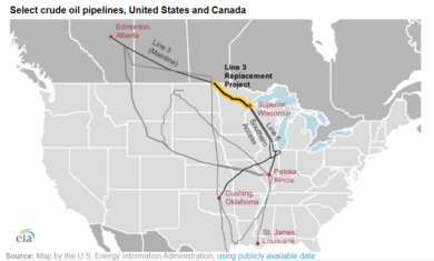 Select crude oil pipelines in the United States and Canada as of October 1, 2021 (51654881015)