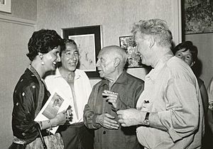 Shoshana at exhibition with Picasso