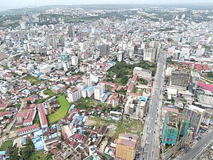 Sihanoukville Skyline August 2022 View from 2-Lion Roundabout.jpg