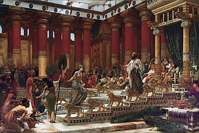 Sir Edward John Poynter - The visit of the Queen of Sheba to King Solomon - Google Art ProjectFXD