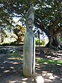 Slit drum from Vanuatu in Royal Botanic Garden, Sydney