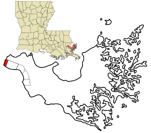 Location in St. Bernard Parish and the state of Louisiana.
