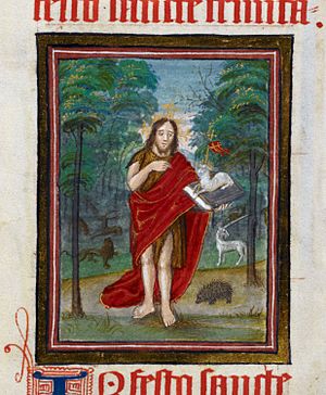 St John the Baptist (British Library Royal MS 2 B XIII fol. 27)