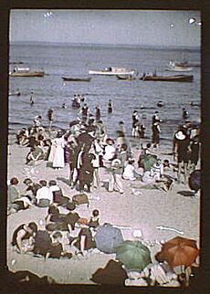 Sunday at Rye Beach by Genthe