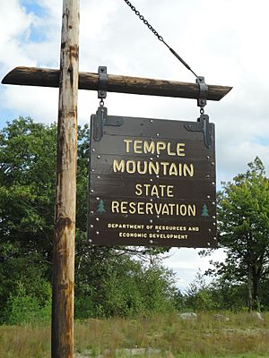 Temple Mountain State Reservation (NH) sign 2012