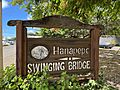The Hanapepe Swinging Bridge sign, Hanapepe, Kauai, Hawaii