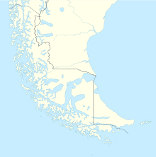 Map showing the location of Viedma Glacier