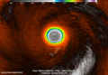 Typhoon Meranti over Itbayat at 1735Z on September 13, 2016