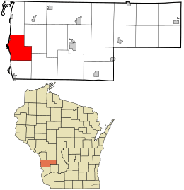 Vernon County Wisconsin incorporated and unincorporated areas Genoa (town) highlighted