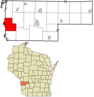 Vernon County Wisconsin incorporated and unincorporated areas Genoa (town) highlighted