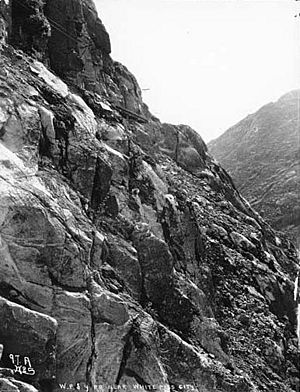 White Pass and Yukon Railroad near White Pass, Alaska, ca 1899 (HEGG 21)
