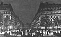 Yablochkov candles illuminating Avenue de l'Opera ca1878