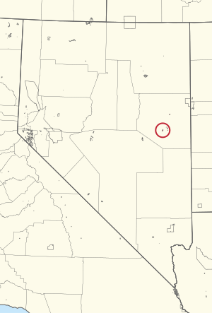 Location of the Ely Shoshone Indian Reservation in Nevada