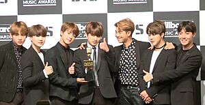 170529 BTS at a press conference for the BBMAs 3
