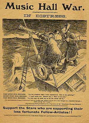 1907 Music hall strike poster