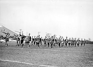 1920's band on football field