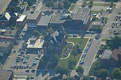 Aerial view of Paola, Kansas 9-4-2013