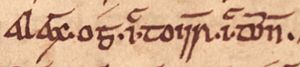 Alasdair Óg mac Toirdhealbhaigh Mhic Domhnaill (Oxford Bodleian Library MS Rawlinson B 489, folio 78v)