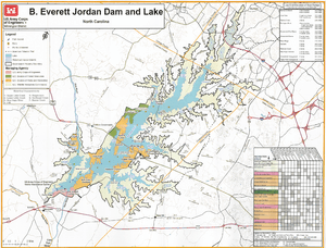 B. Everett Jordan Lake Map