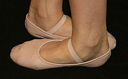 Ballet shoes in fifth position