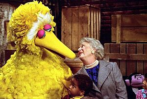 Barbara Bush and Big Bird