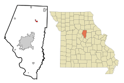 Location of Hallsville, Missouri